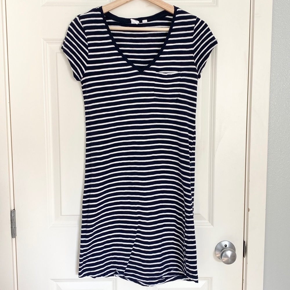 GAP Navy/White Stripe Tee Dress